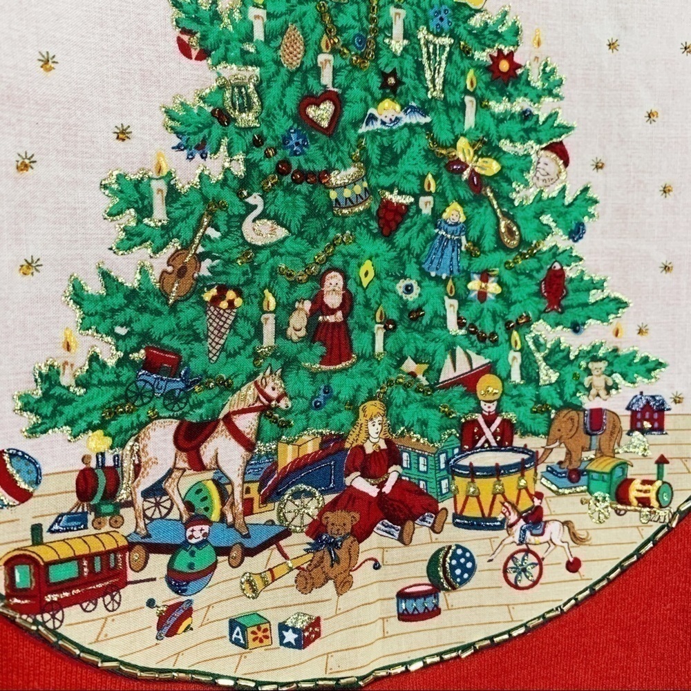 Vintage Hand beaded Christmas Sweatshirt - Picture 5 of 5
